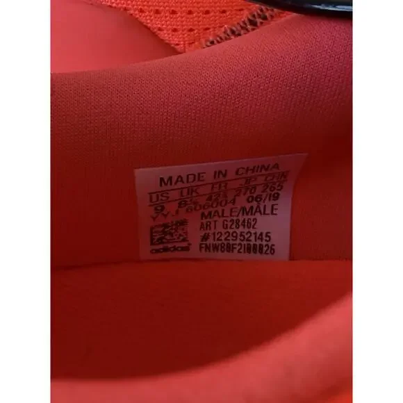 ADIDAS Solar Glide 19 Boost Orange Running Shoes Men's Size 9 - Picture 6 of 8